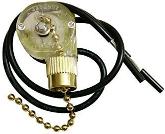 Genuine Zing Ear ZE-109 ceiling fan pull chain switch replacement 2 wire On Off Switch for Ceiling Fan and Lighting by Zing Ear
