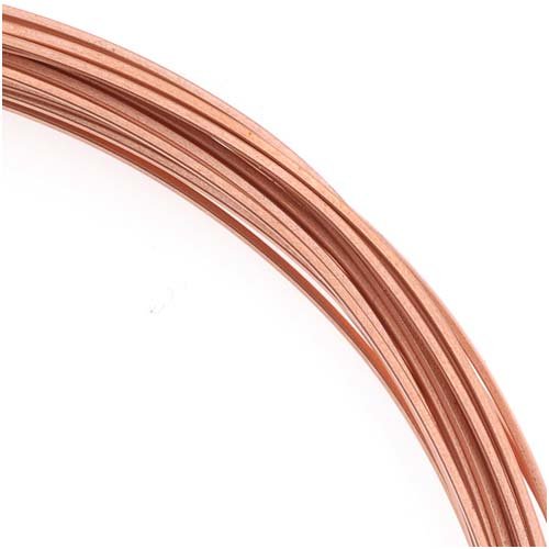 Solid Copper Wire 21 Gauge Square Half Hard 1 Oz / 24 Feet