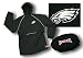 Philadelphia Eagles NFL Women's Pack-It Windbreaker Jacket, Packable, Black