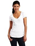 Three Dots Women’s 1×1 Short Sleeve V-Neck Shirt
