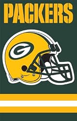 Green Bay Packers Applique Embroidered Banner Flag 44"x28" NFL Football Fan Shop Sports Team Merchandise
