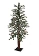 4' Pre-Lit Snowy Flocked Alpine Artificial Christmas Tree - Multi Lights