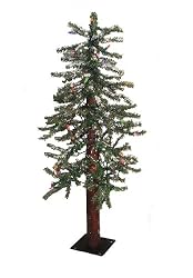 3' Pre-Lit Snowy Flocked Alpine Artificial Christmas Tree - Multi Lights