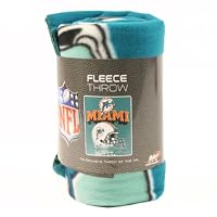 Miami Dolphins Fleece Blanket (Reflecting Helmet, 50 x 60)