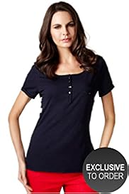 Per Una Pure Cotton Bow Pocket Top