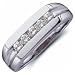 Fashion Diamond and Platinum Men''s Ring