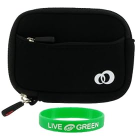 Neoprene Sleeve (Super Black) Case for Nikon Coolpix S8000 14 MP Digital Camera Red