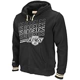 Los Angeles Kings Black Mitchell & Ness Repeat Full Zip Hooded Sweatshirt