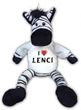 Zebra Plush Toy with I Love Lenci T-Shirt