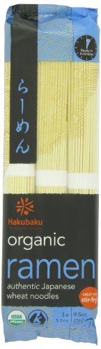 HAKUBAKU Ramen Noodles, 9.5-Ounce (Pack of 4)