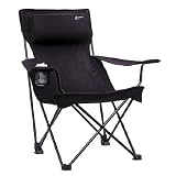Travel Chair Big Bubba Hi-Back Chair with Foot Rest, Black