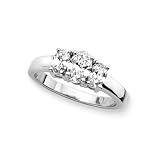 3 Cubic Zirconia Wedding Band 1 1/3 ct. in Sterling Silver