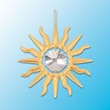 24k Gold Small Sun Ornament - Clear Swarovski Crystal