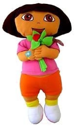 Nick Jr Dora The Explorer Plush Pillow - Dora Love and Flower Cuddle Plush Pillow