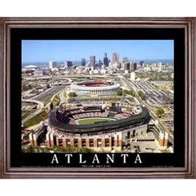 Aerial view print of Atlanta Braves Turner Field