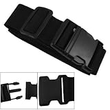Side Release Buckle Black Adjustable Nylon Luggage Strap