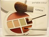 Clinique Exclusive Portable Colour (Blushing Blush: Sunset Glow, Colour Surge Eye Shadow Duo: Like Mink, Colour Surge Eye Shadow Super Shimmer: Lucky Penny - Sparkling Sage, Long Last Lipstick: Berry Freeze - Creamy Nude) + (Blush Brush, Eye Shadow Applicator, Retractable Lip Brush)