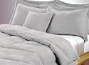 Microsuede Feather King Comforter Set, Gray