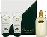 Faconnable by Faconnable for Men 3 Piece Set Includes: 3.33 oz Eau de Toilette Spray + 3.33 oz Tri-Active After Shave Balm + 3.33 oz Hair and Body Wash