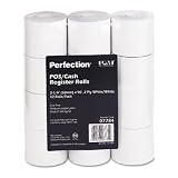 PM Company Perfection 2 Ply Calculator Rolls, 2.25 Inches x 90 Feet, White/White, 12 per Pack (07784)