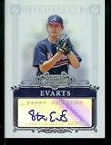 2006 Bowman Sterling Steven Evarts Autograph Trading Card! Rookie Atlanta Braves Baseball Card - Mint Condition - Shipped In Protective ScrewDown Case!