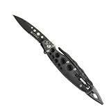Columbia River Knife And Tool 9065K Zilla Jr. Multitool with  Black On Black Scale and Assisted Opening Pliers, 2.25-inch Blade, 5.25-inch Handle