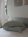Pair of 100% silk Oxford pillow cases size 75x50+5cm - colour dove grey
