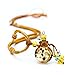TJ Beauty Aromatherapy Essential Oil Difusser Jewelry Necklace Italy Premium Glass Handcraft Aromatherapy Pendant (Necklace-Amber)