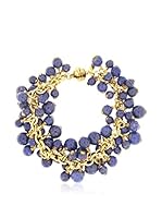 Bellavita Pulsera Charm plata bañada en oro 18 ct / Morado