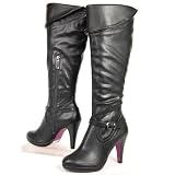 s.OLIVER Damen High Heels Stiefel oder Overknee, 2 in 1, schwarz