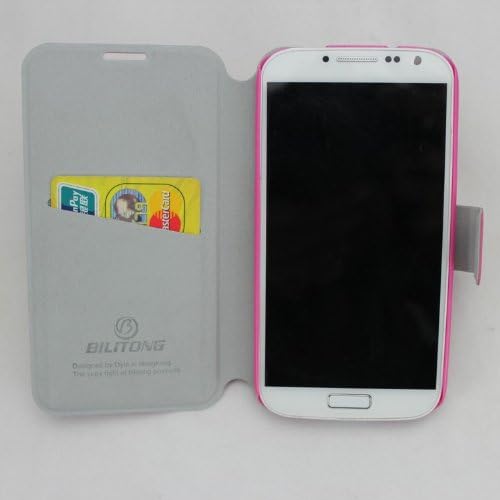 piaopiao fashion leather wallet card flip Case Cover Skin For Huawei Ascend G610 (hot pink)