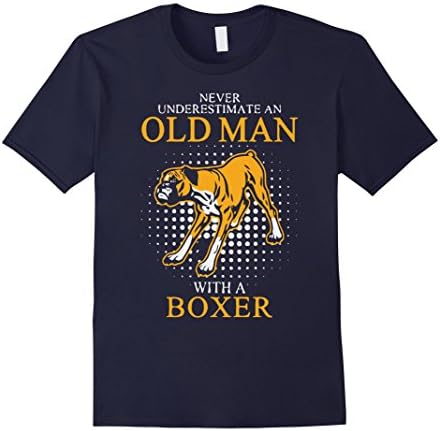 Men's Boxer Shirt, Old Man with a Boxer Medium Navy