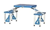 Folding Picnic / Camping Table with 4 seats Blue
