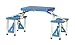 Outdoor Living : Folding Picnic / Camping Table with 4 seats Blue