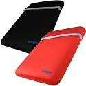igadgitz Wende Tasche Etui Schutzh&uuml;lle H&uuml;lle Case Neopren in Schwarz und Rot und beidseitig verwendbar f&uuml;r Netbook 12" 12 Zoll, Notebook & Laptop
