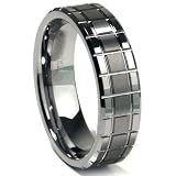 Tungsten Carbide Matrix Wedding Band Ring