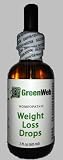Green Web Blended HPUS Botanicals Formula with Amino Acids, All Natural Oral Weight Loss Drops for Dr Simeons Rapid Weight Loss Diet, 2 fl oz 60ml, 35-40 Day Supply