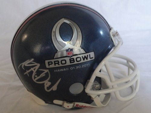 Kansas City Chiefs Dwayne Bowe Autographed 2011 NFL Pro Bowl Riddell Mini Helmet, Proof Photo of Dwayne Signing for Us.