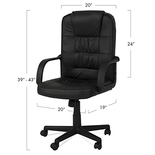 Pu Leather Ergonomic High Back Executive Computer Desk Task Office Chair Black