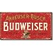 Budweiser Beer Weathered Distressed Retro Vintage Tin Sign