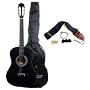 Austin Bazaar 38" Black Acoustic Guitar Set