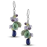 CleverEve's Colorful Cluster Freshwater Pearl Earrings