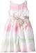 Sweet Heart Rose Little Girls' Organza Striped Occasion Dress
