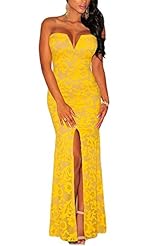 Sexy Strapless Polyester/Spandex Lace Plunging Neck Evening Dress/Prom Dress/Wedding Party Dress 