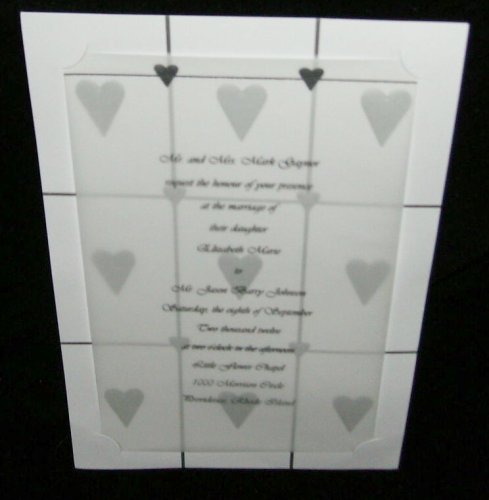 wedding invitation kit, invitation wedding, wedding invitations, 50 Wilton Hearts Abound Wedding Invitation Kit Shower