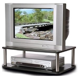 TV Monitor Double Swivel Stand - Black by -