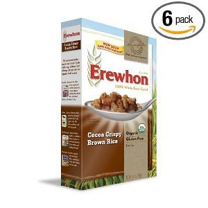 Erewhon Cocoa Crispy Brown Rice Cereal, Gluten Free, Organic, 10.5-Ounce Boxes (Pack of 6)
