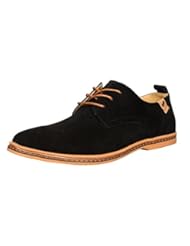 Shoes: iLoveSIA Mens Leather Suede Oxfords Shoe US Size 9.5 Black
