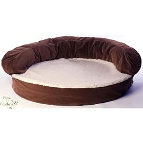 Carolina Pet Orthopedic Bolster Bed - Chocolate 42 inch Round