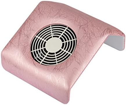 Eoffer pink Nails Art Machine Dust Suction Collector Vacuum Cleaner Salon buffer block Tool for acrylic trim UV gel Nail (pink)